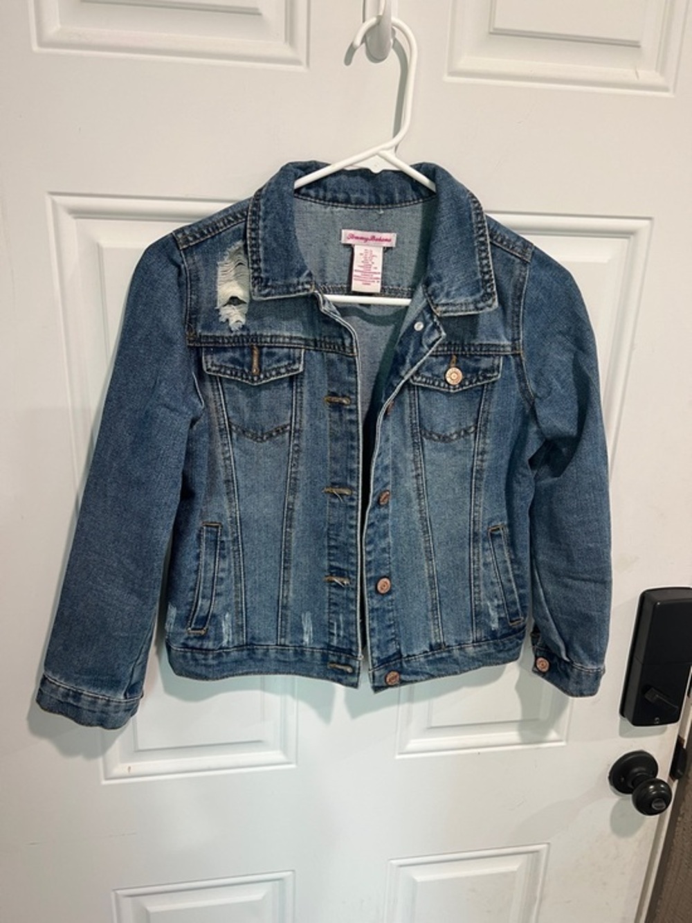 Tommy Bahama Kids Distressed Denim Jacket - Medium Blue